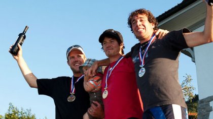 Swiss Champions 2009 in solo from left to right: Chrigel Maurer, Hervé Cerutti, Remo Niederer