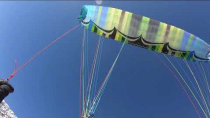 Basic paragliding acro tricks - u-turn Blackout 20+ - Chamonix end of year 2021/22
