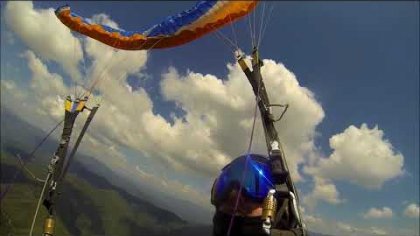 Paragliding Spin, Stall Exit, took awhile to stabilise backfly