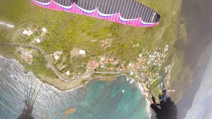 Acro Paragliding over Caribbean Sea