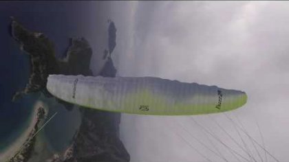 Paragliding wing-overs (oludeniz)
