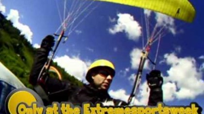 Ekstremsportveko 2009 Paragliding Acro Flown by Mickey. Extremesportsweek Pretty Lights